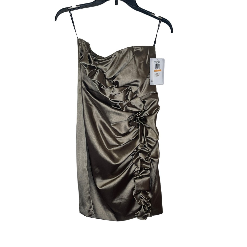 Jessica‎ McClintock Strapless Dress Gunne Vintage Sax Runched Prom Bandage 7 NWT